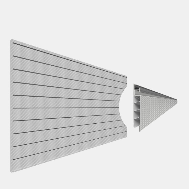 4 x 8 ft. PROCORE+ Carbon Fiber PVC Slatwall