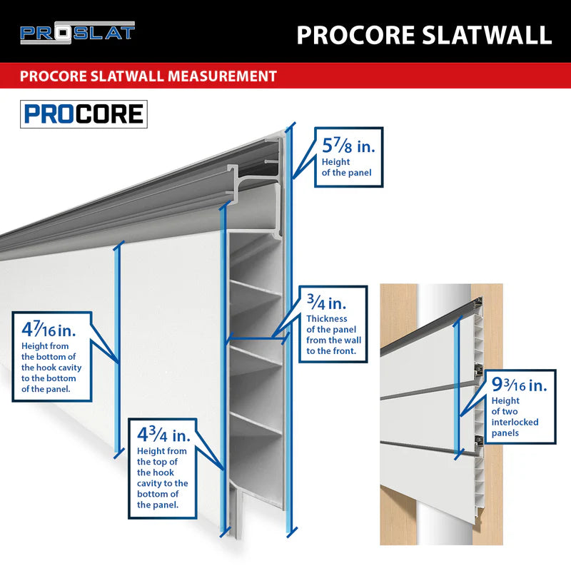4 x 8 ft. PROCORE Slatwall